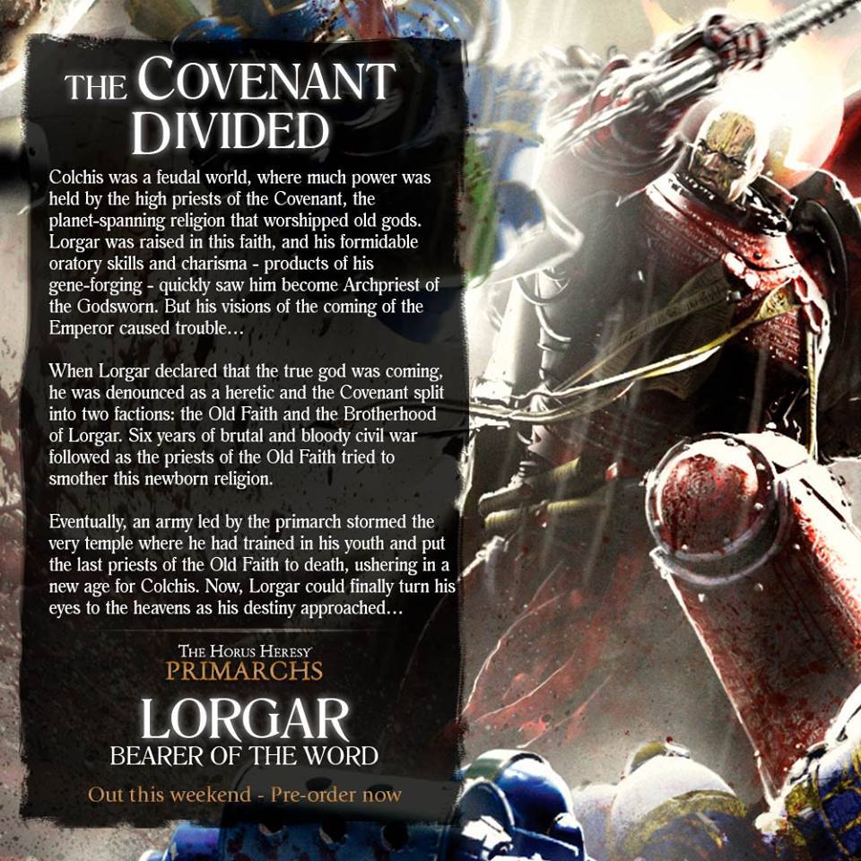 Black Library launches small PR campaign for new book Lorgar: Bearer of the Word - Warhammer 30k, Warhammer, Word bearers, Black library, Wh News, Longpost