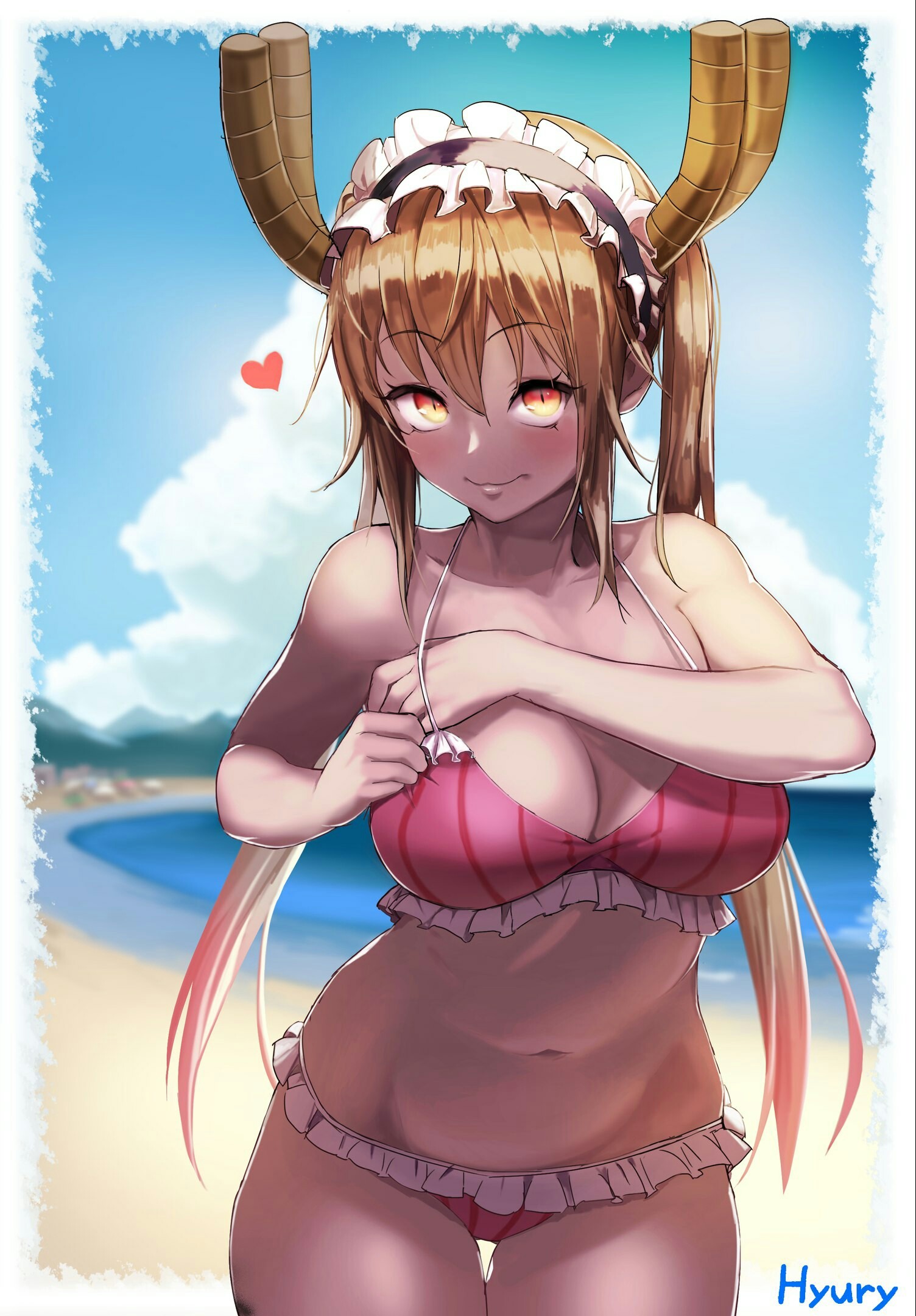 Anime arts - NSFW, Аниме, Anime Art, Kobayashi-San chi no maidragon, Подборка, Kanna Kamui, Kobayashi, Длиннопост, Lucoa