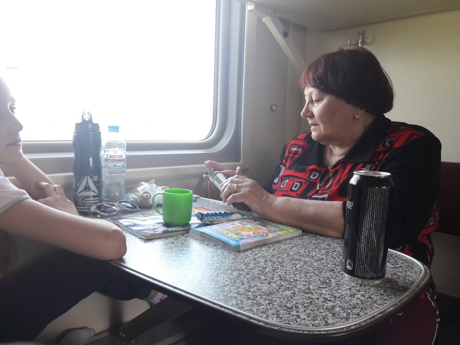 Grandma + energy drink - My, Reserved seat, A train