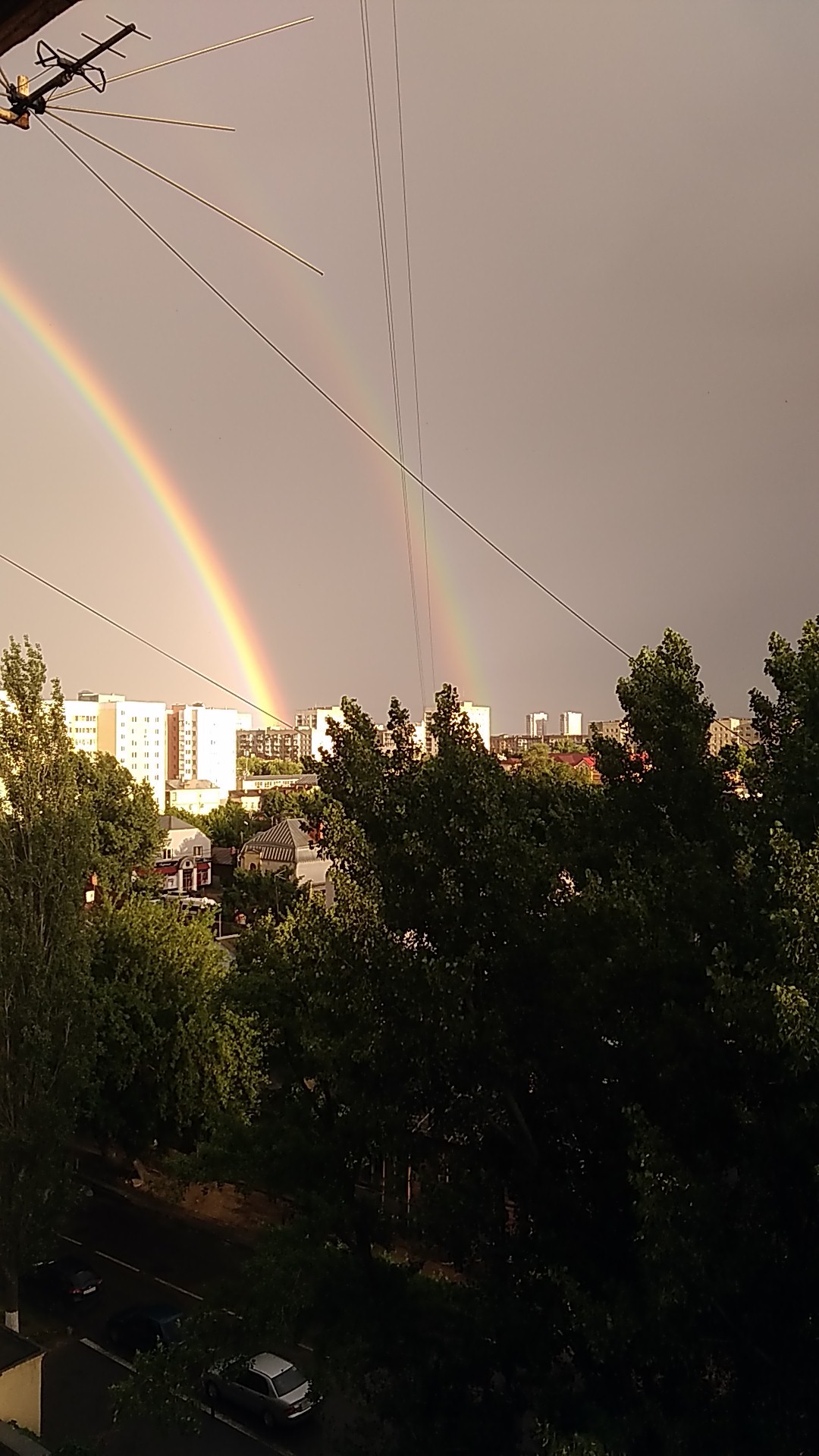 Двойная радуга 10.07.2017 Саратов - Моё, Фотография, Радуга, Двойная Радуга, Саратов, Длиннопост