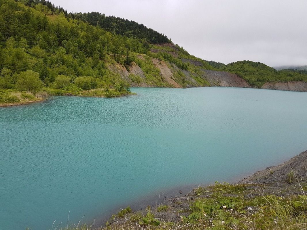 quarry lake - My, Sakhalin, , Coal mine, Career, Lake