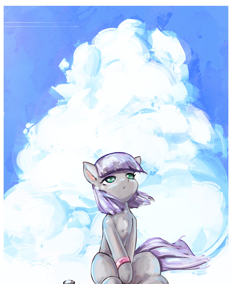 Clouds Overflow - My Little Pony, PonyArt, Maud Pie, Boulder, Mirroredsea