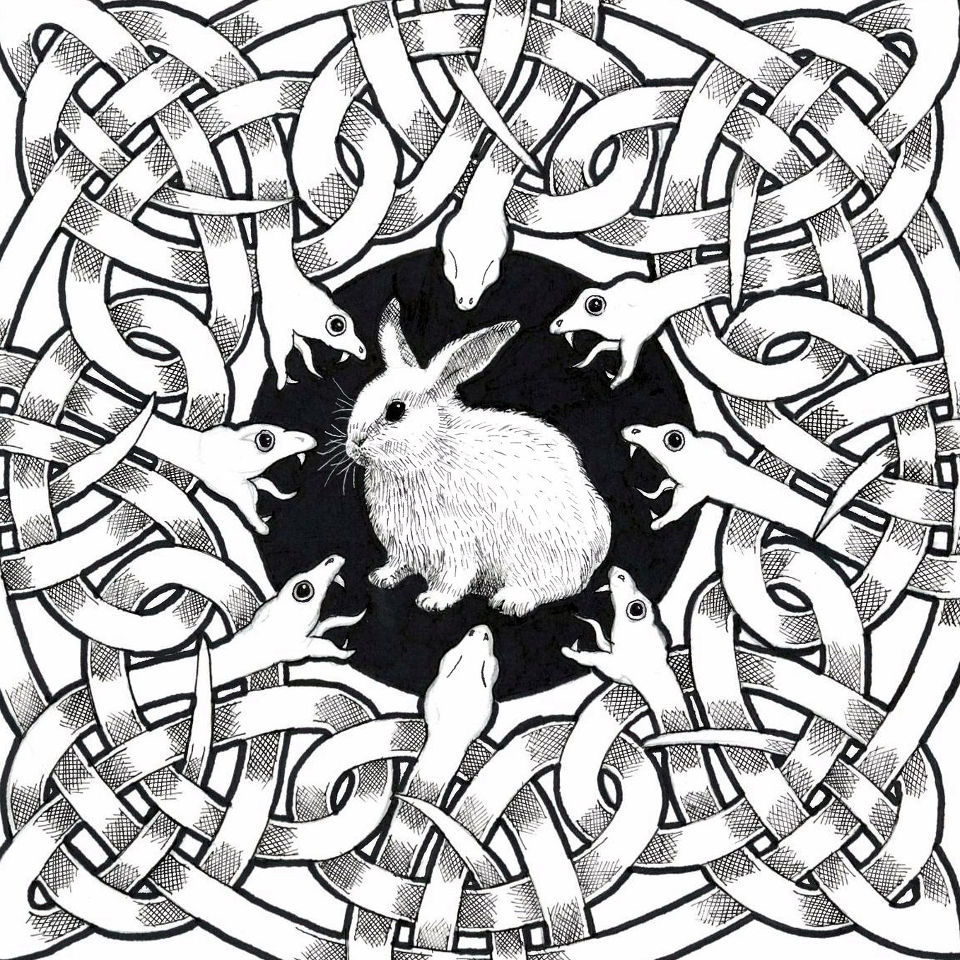 Мужчина кролик змея. Орнамент животных зайца. Мексиканский орнамент кролик. Змея и кролик арт. Дракон и заяц.