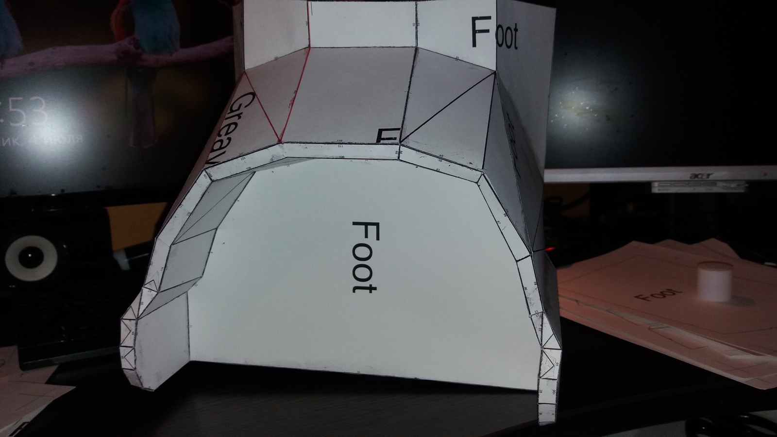 Paper modeling. Spacemarine armor. Part 2 - My, Pepakura, Paper modeling, Space Marine, Warhammer 40k, Papercraft, Longpost, 