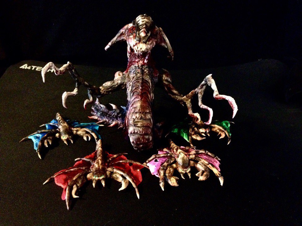 There are more and more of them - My, Лепка, Velvet plastic, Starcraft 2, Handmade, Zerg, Longpost