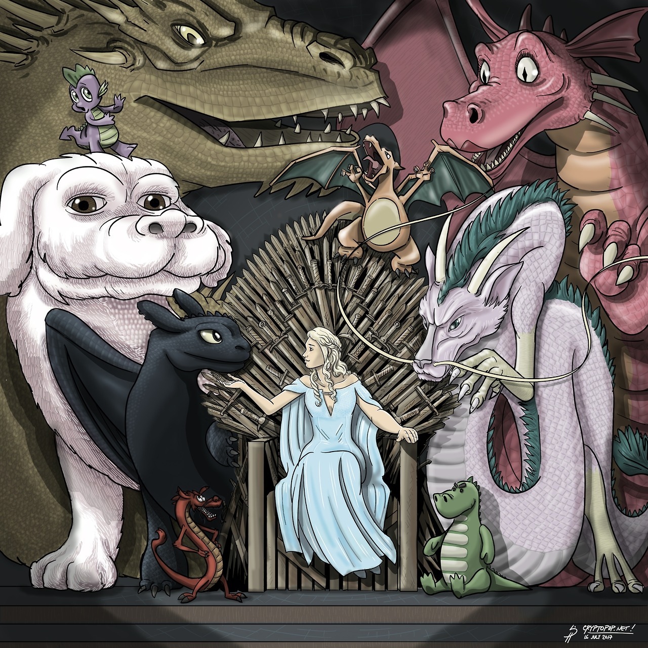 mother of all dragons - Game of Thrones, Daenerys Targaryen, Kinoart, The Dragon, Serials, Art