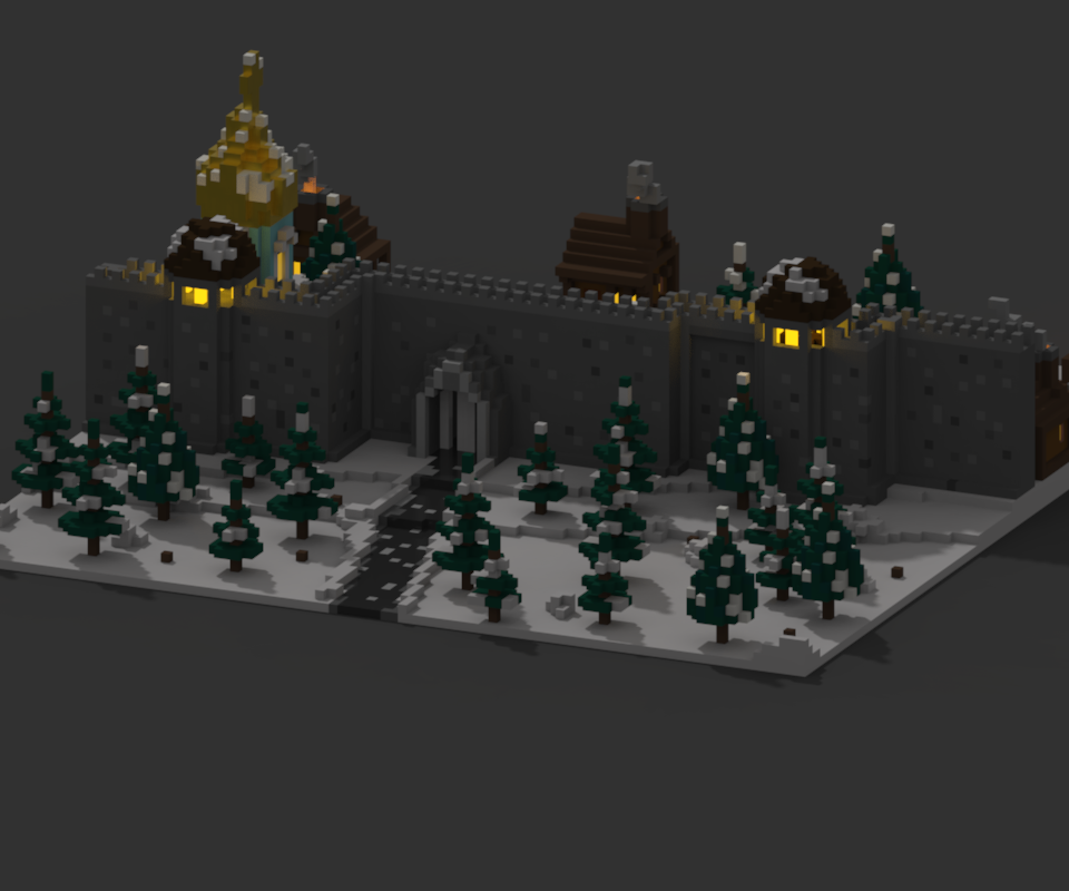 Кубы... Очень много кубов. - Моё, Gamedev, Творчество, Magicavoxel, Pixel Art, Длиннопост