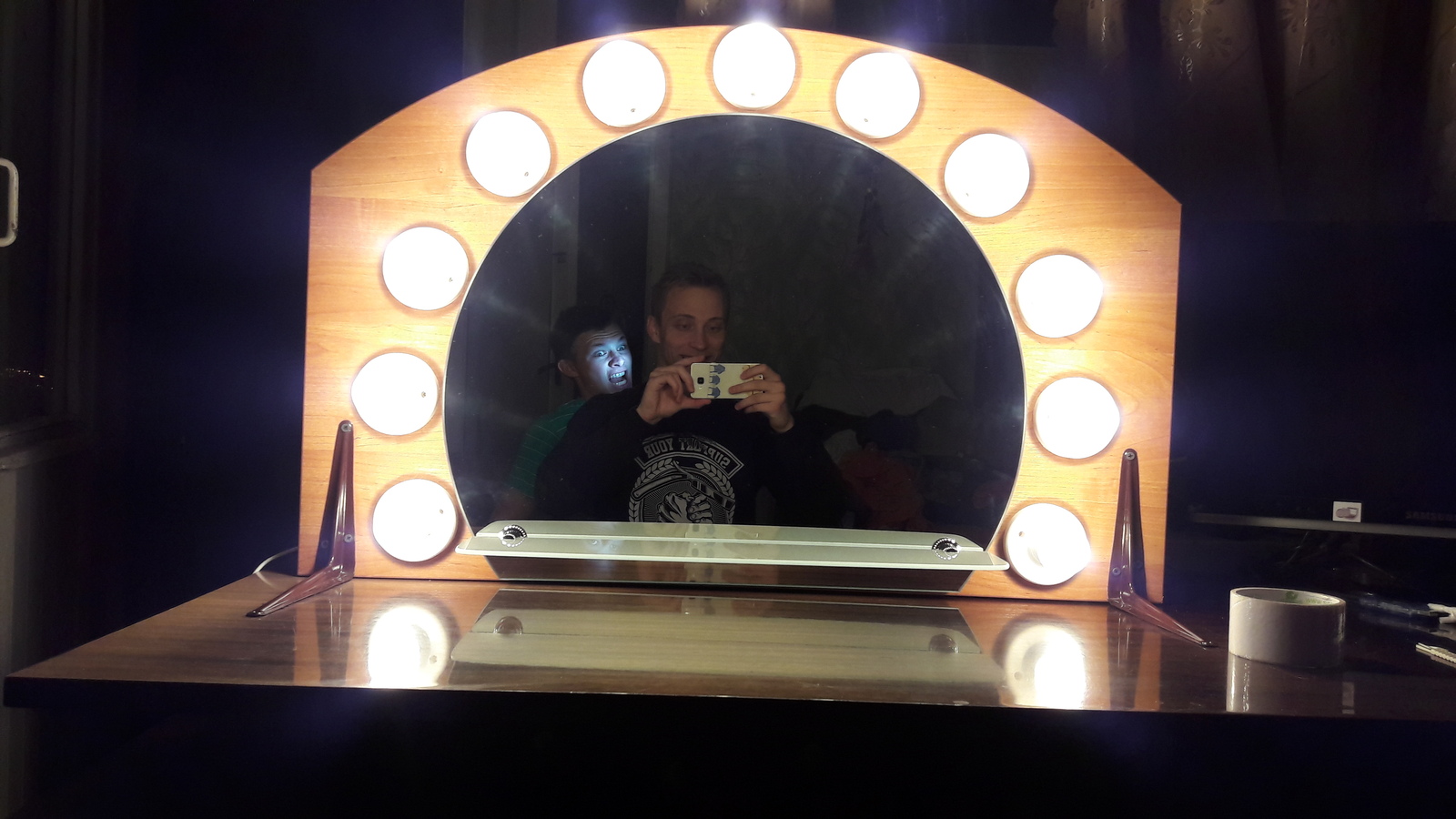 How I made a dressing room mirror. - My, Mirror, Make-up mirror, Trumeau, With your own hands, Do it yourself, Longpost