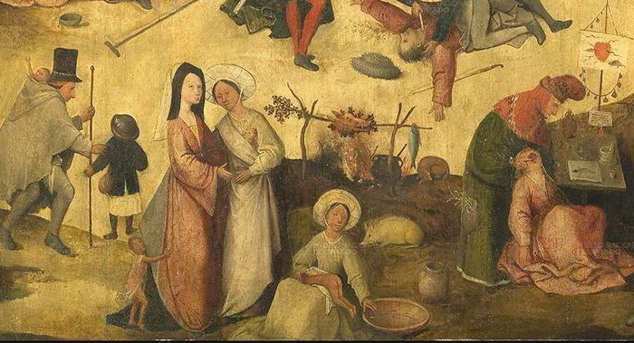 Carriage of hay. - Hieronymus Bosch, Painting, Greed, Allegory, Longpost