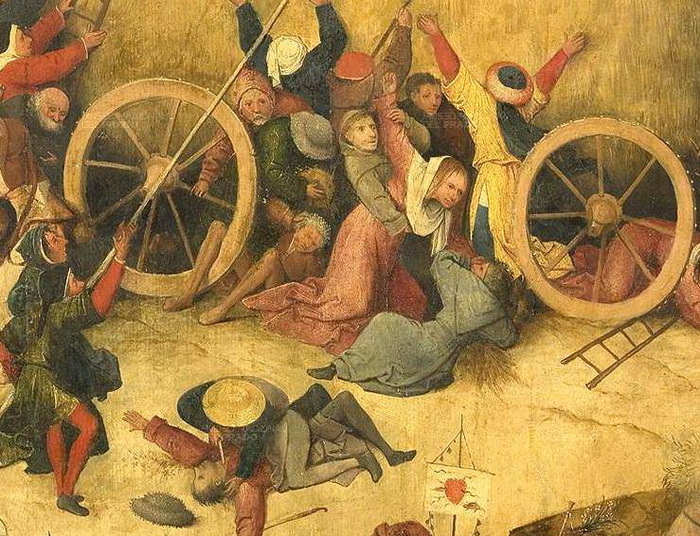 Carriage of hay. - Hieronymus Bosch, Painting, Greed, Allegory, Longpost