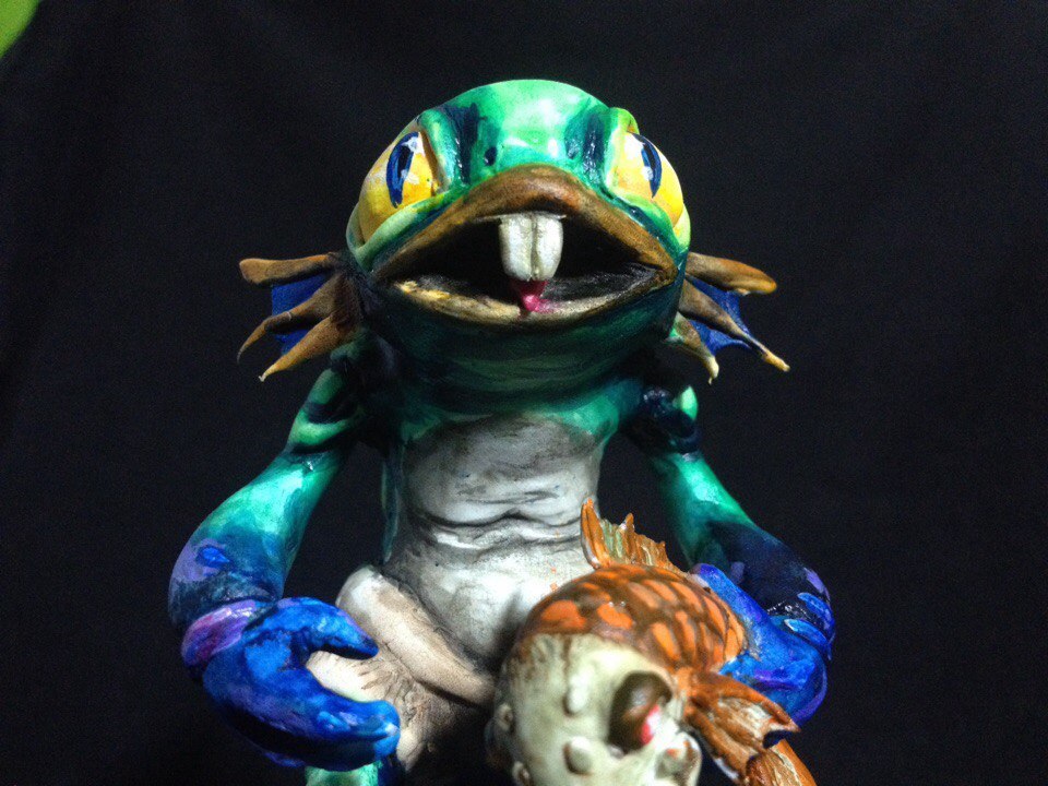 Murky - My, Лепка, Velvet plastic, HOTS, Murlocs, Handmade, Process, Longpost