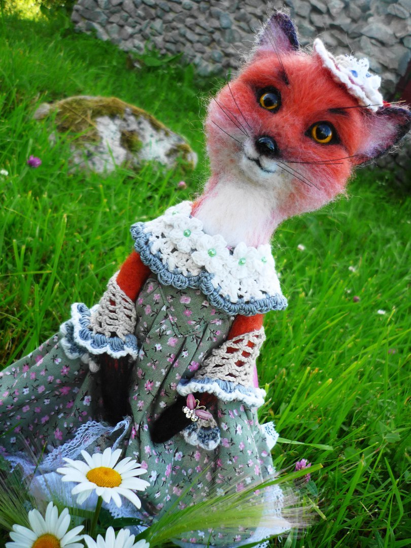 Fox - My, Dry felting, Fox, With your own hands, Handmade, Longpost