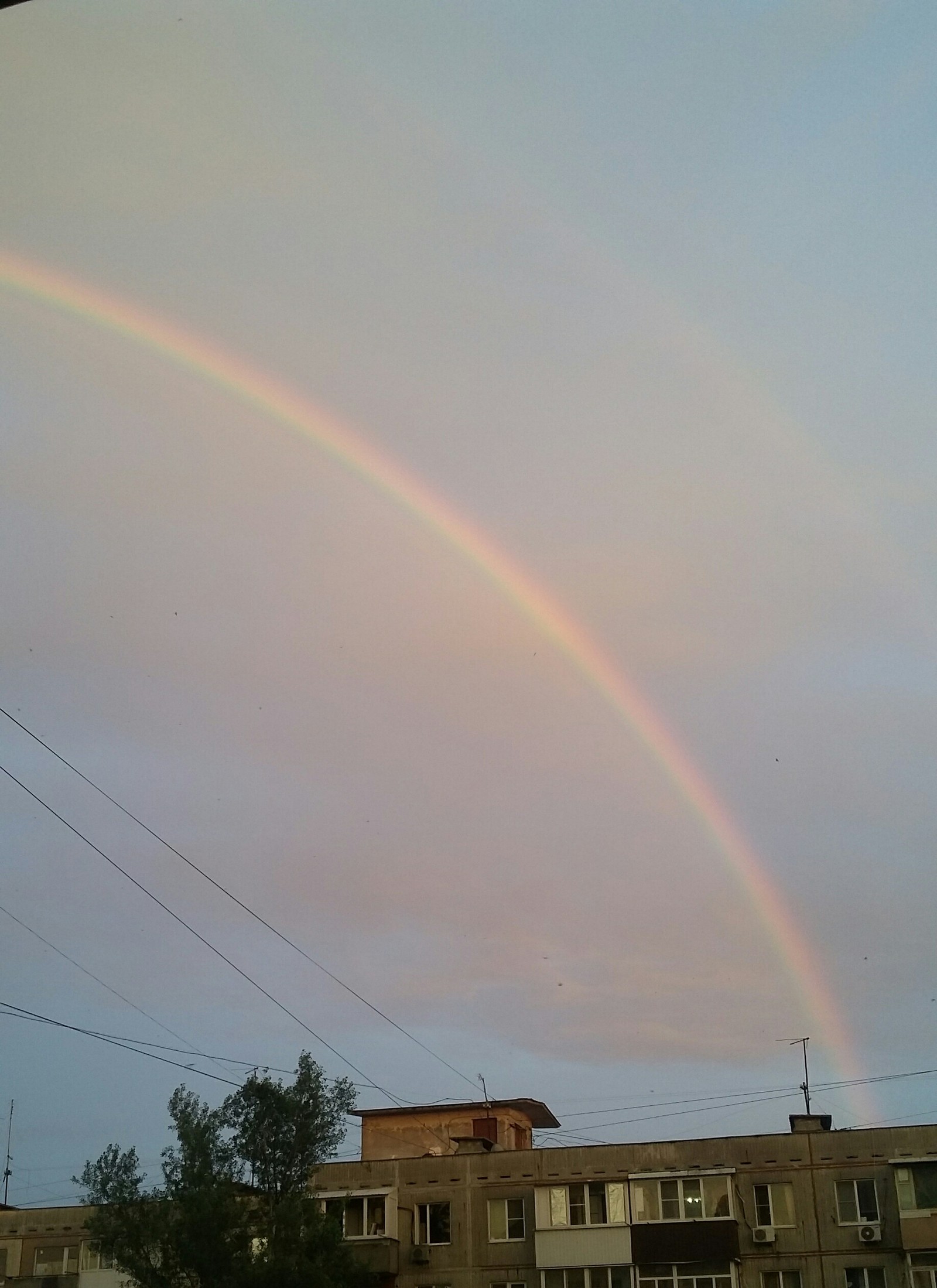 And we have a rainbow here, and you? - My, Rainbow, Nature, Rostov-on-Don, Summer, Longpost