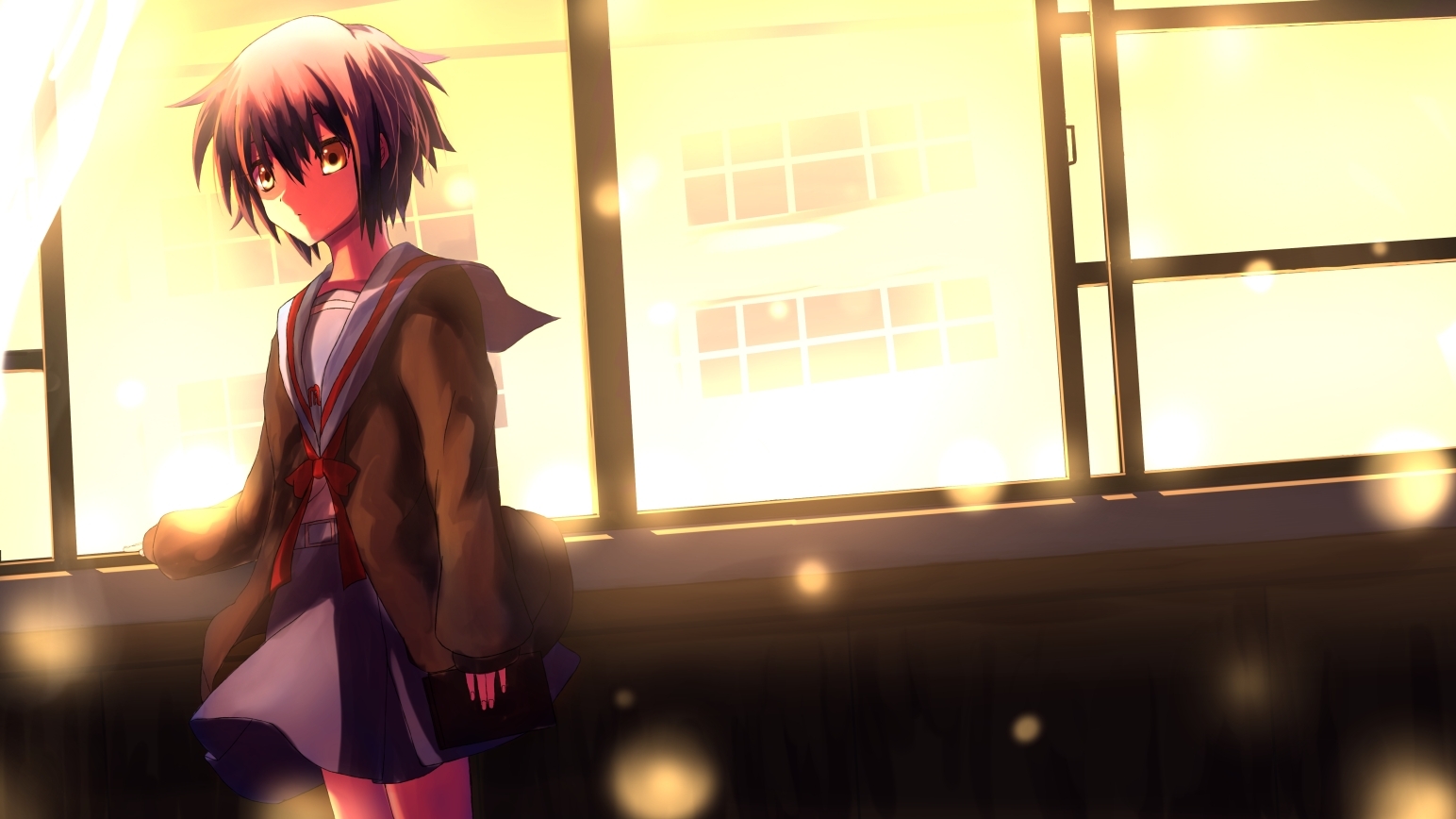 Yuki Nagato - Anime, Anime art, Nagato Yuki, Pixiv, Suzumiya Haruhi no Yuuutsu