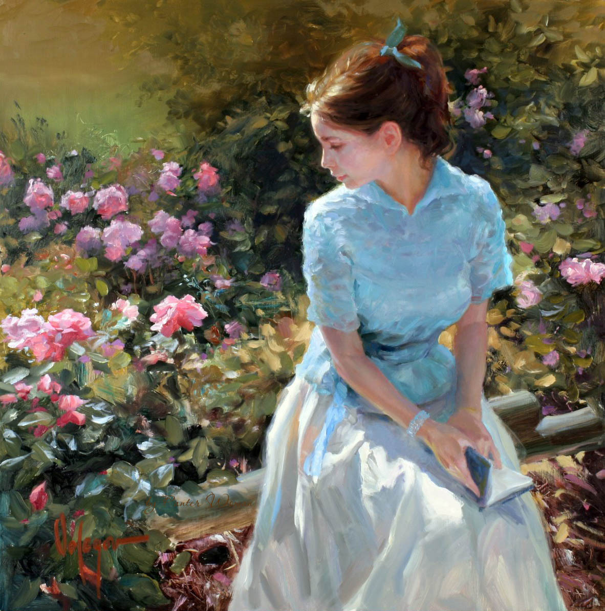 A touching female image in painting - Painting, Art, Images, Art, Girls, A selection, Longpost