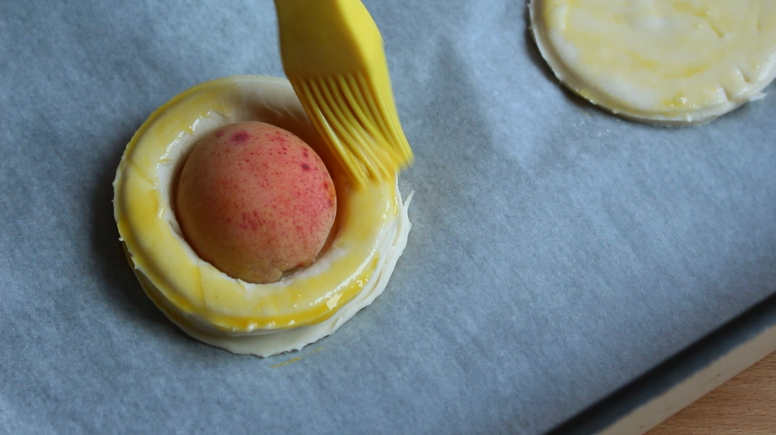 Quick puffs for tea - My, Cooking, Longpost, Video recipe, Recipe, Food, Puff, Puff pastry, Apricot