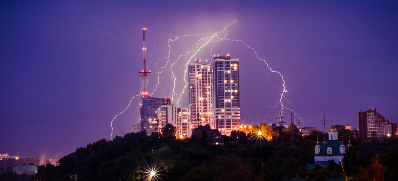 Friday thunderstorm in Perm - A selection, The photo, Permian, Thunderstorm, Weather, Longpost