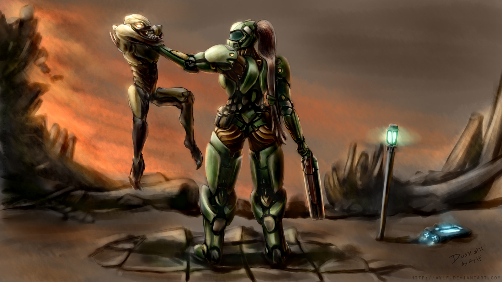 Doom-Girl Slayer - My, Doom, Games, Art, Rule 63