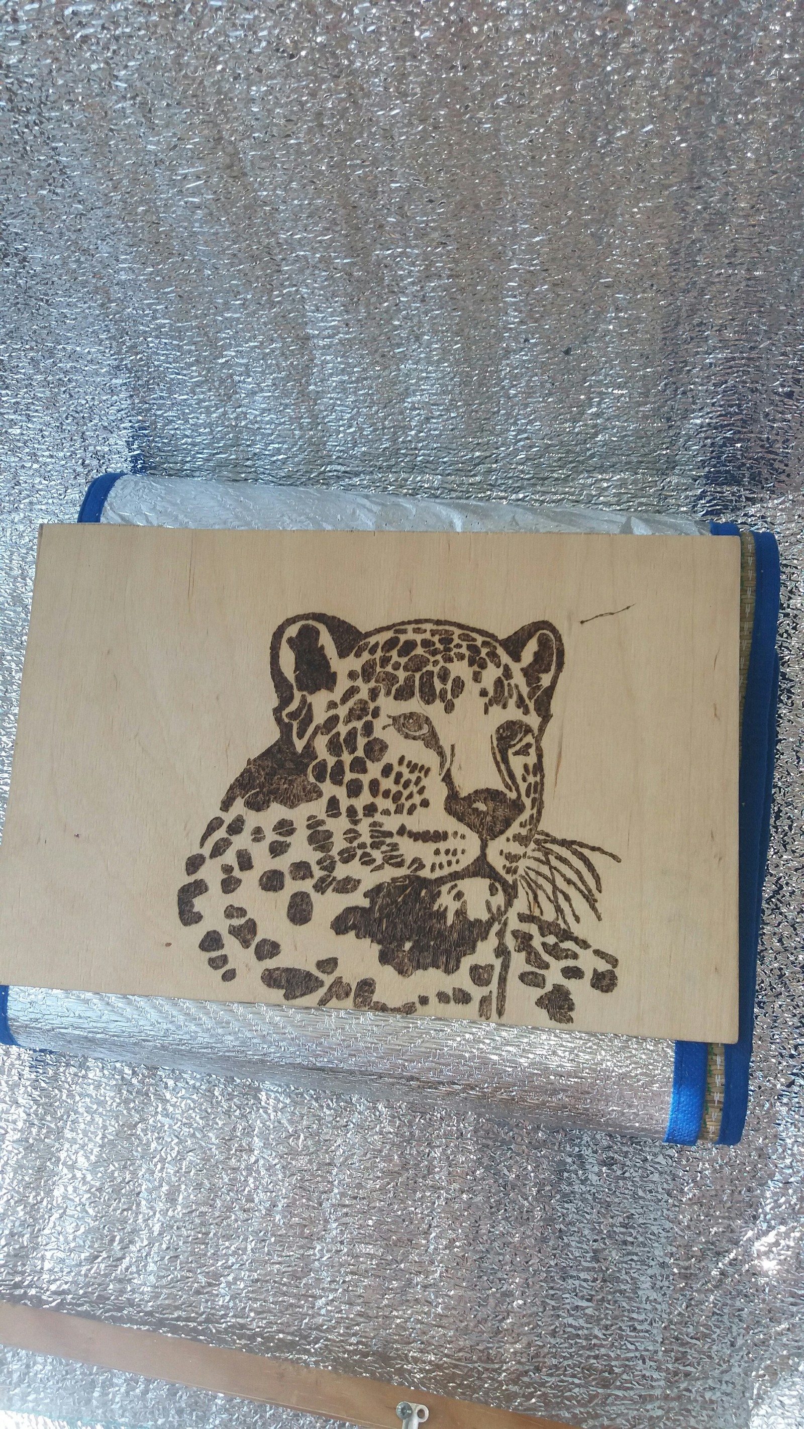 Work as a burner - My, Pyrography, Leopard, Scorcher