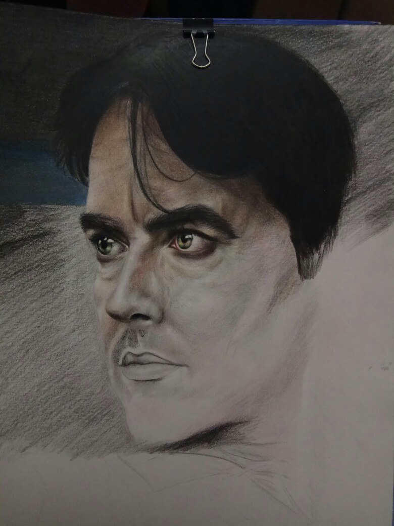 Careful process of drawing an ACTOR from NEW ZEALAND - My, Painting, Actors and actresses, Hobby, Drawing process, Self-taught artist, Beginner artist, Khabarovsk, Portrait, Longpost