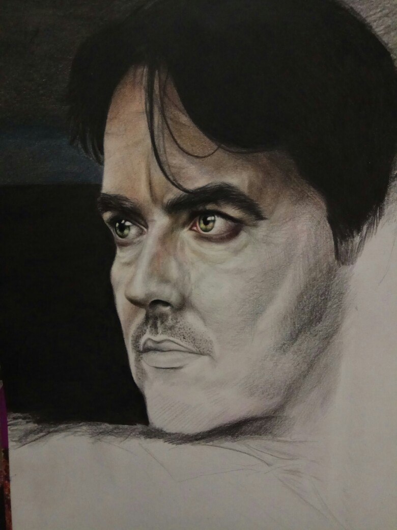 Careful process of drawing an ACTOR from NEW ZEALAND - My, Painting, Actors and actresses, Hobby, Drawing process, Self-taught artist, Beginner artist, Khabarovsk, Portrait, Longpost