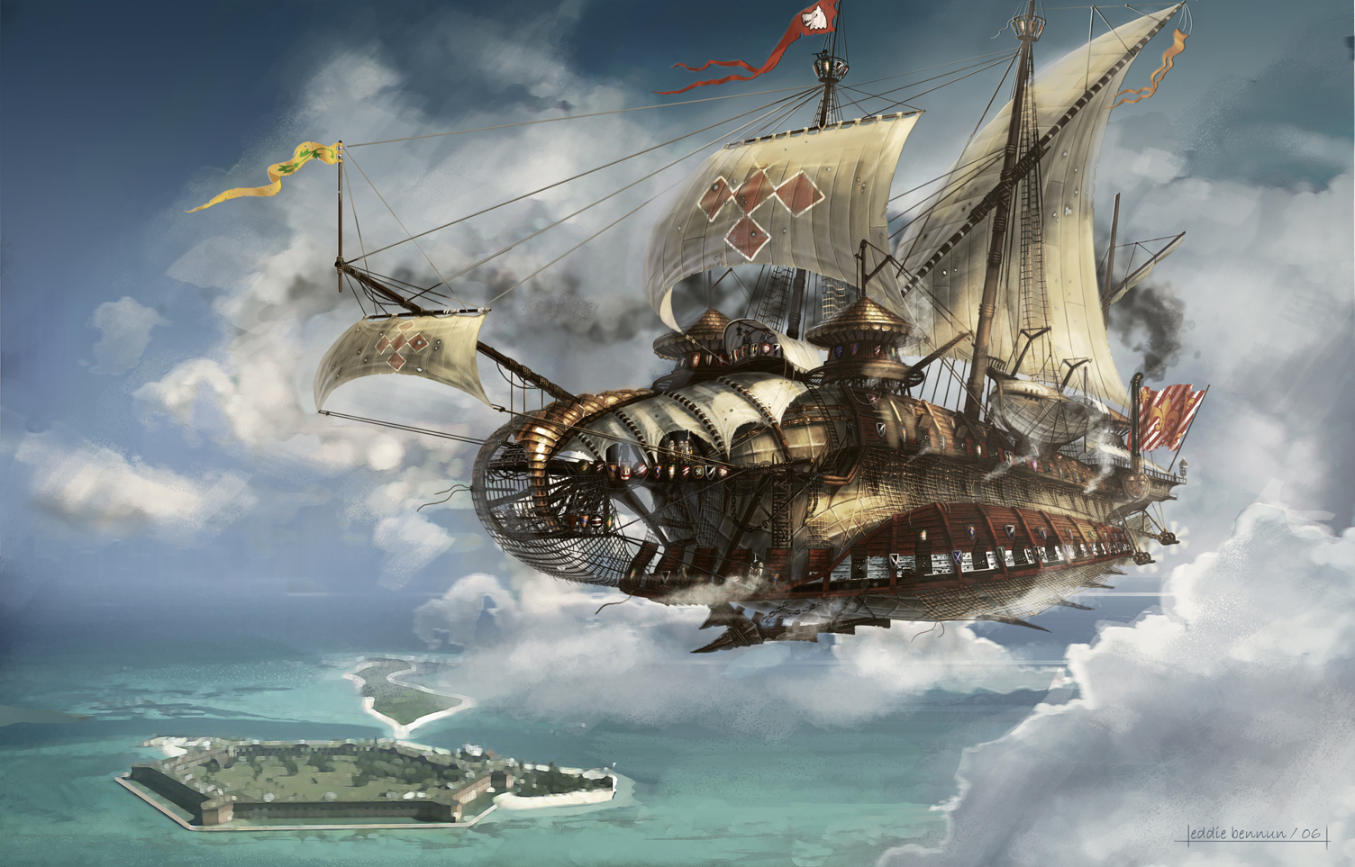 Day 6: Skyships - Ship, Steampunk, Longpost