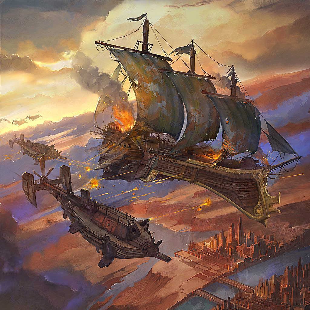 Day 6: Skyships - Ship, Steampunk, Longpost