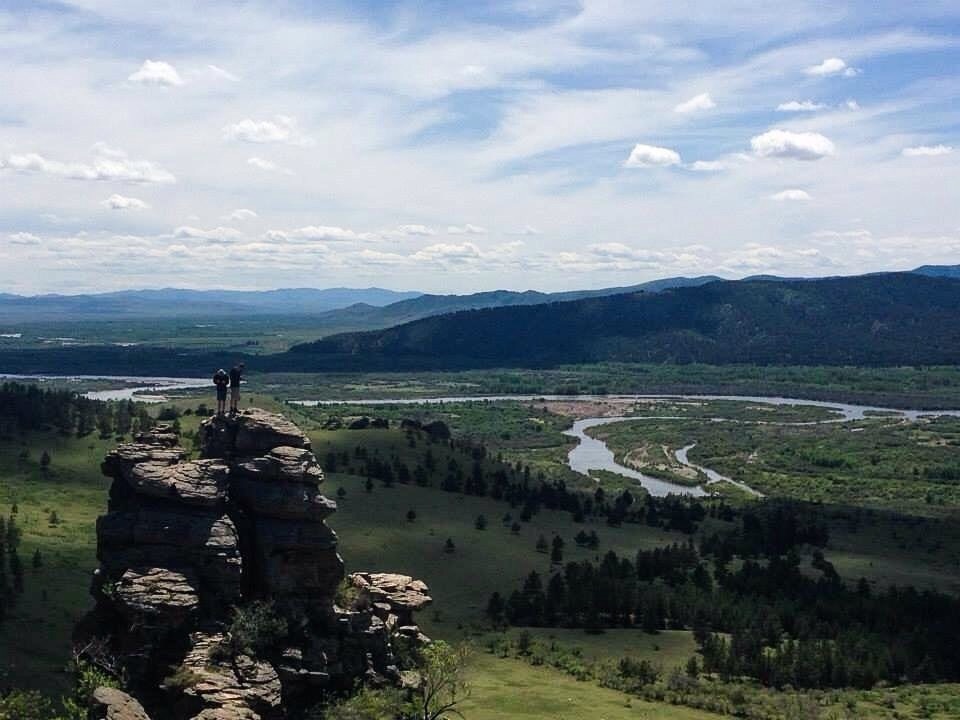 Border of Russia and Mongolia - The border, Russia, Mongolia, The photo