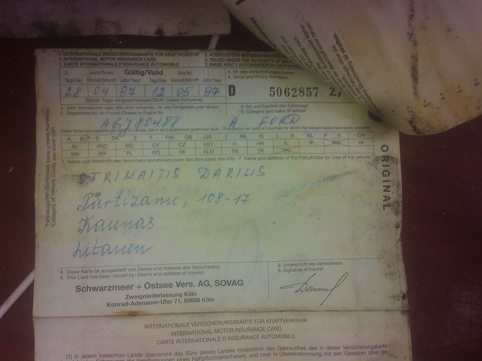 old documents. - My, Auto, old, Documentation, Germany, Ford, Longpost