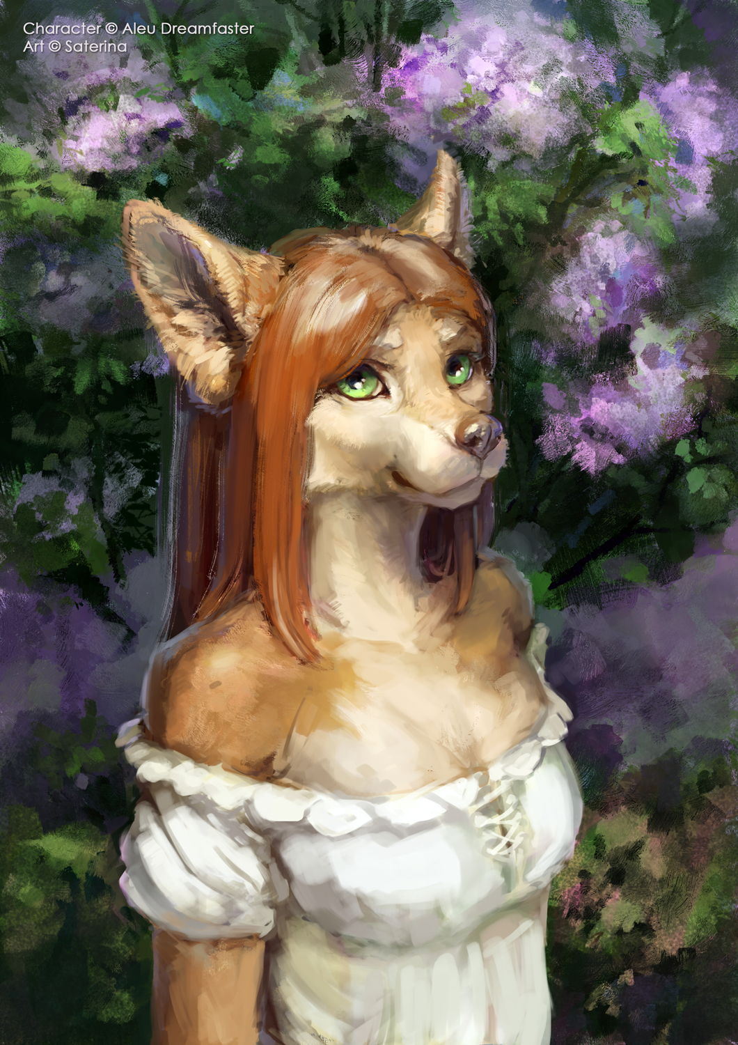 eared portrait - Furry, Anthro, Art, Saterina