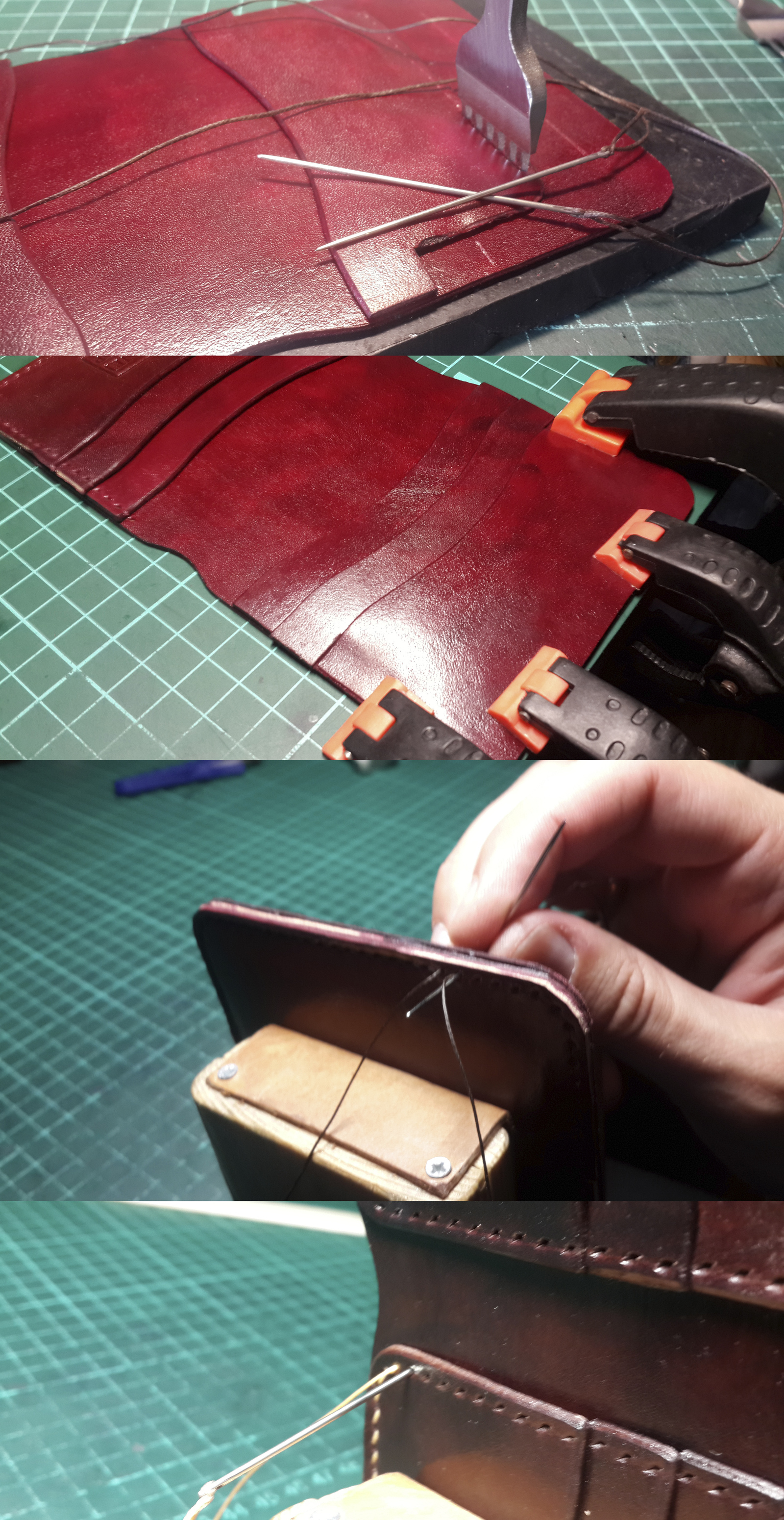 Bifold wallet handmade. Process. Long Post - My, Needlework with process, Wallet, Handmade, Leather, Leather products, Longpost