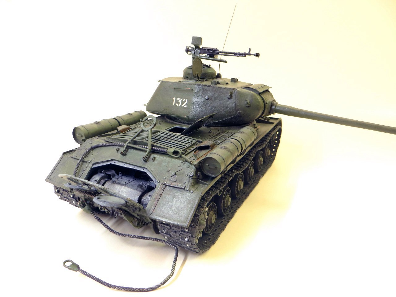 Model of the IS-2 tank made of cardboard - My, IS-2, Tanks, Modeling, Crafts, BTT, Longpost