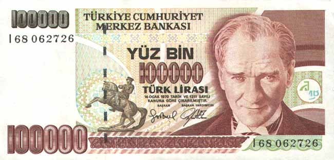 In Turkish Lira, This Guy Turns To Face You When You Have More Money - Money, The photo, 9GAG, Turkey, Turkish liras, Ataturk