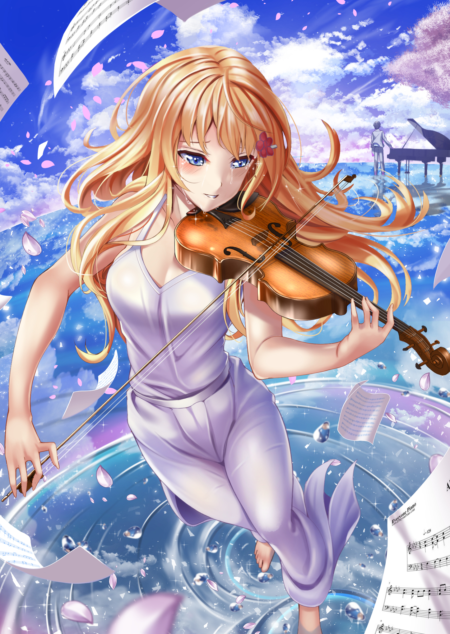 Kaori Miyazono - Anime art, Anime, Miyazono kaori, Shigatsu wa Kimi no Uso