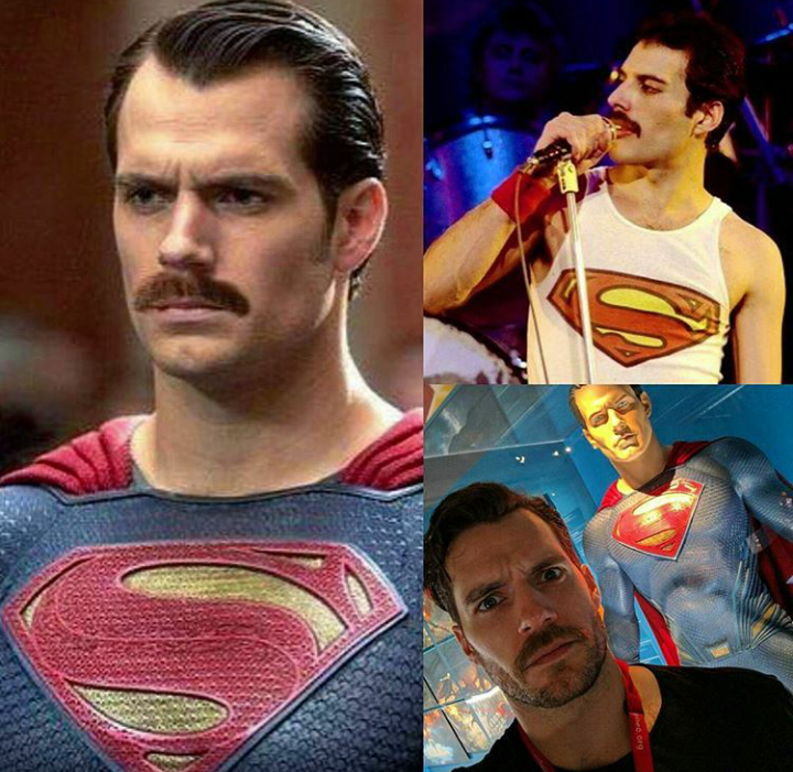 Are there similarities? - Freddie Mercury, Henry Cavill, Superman