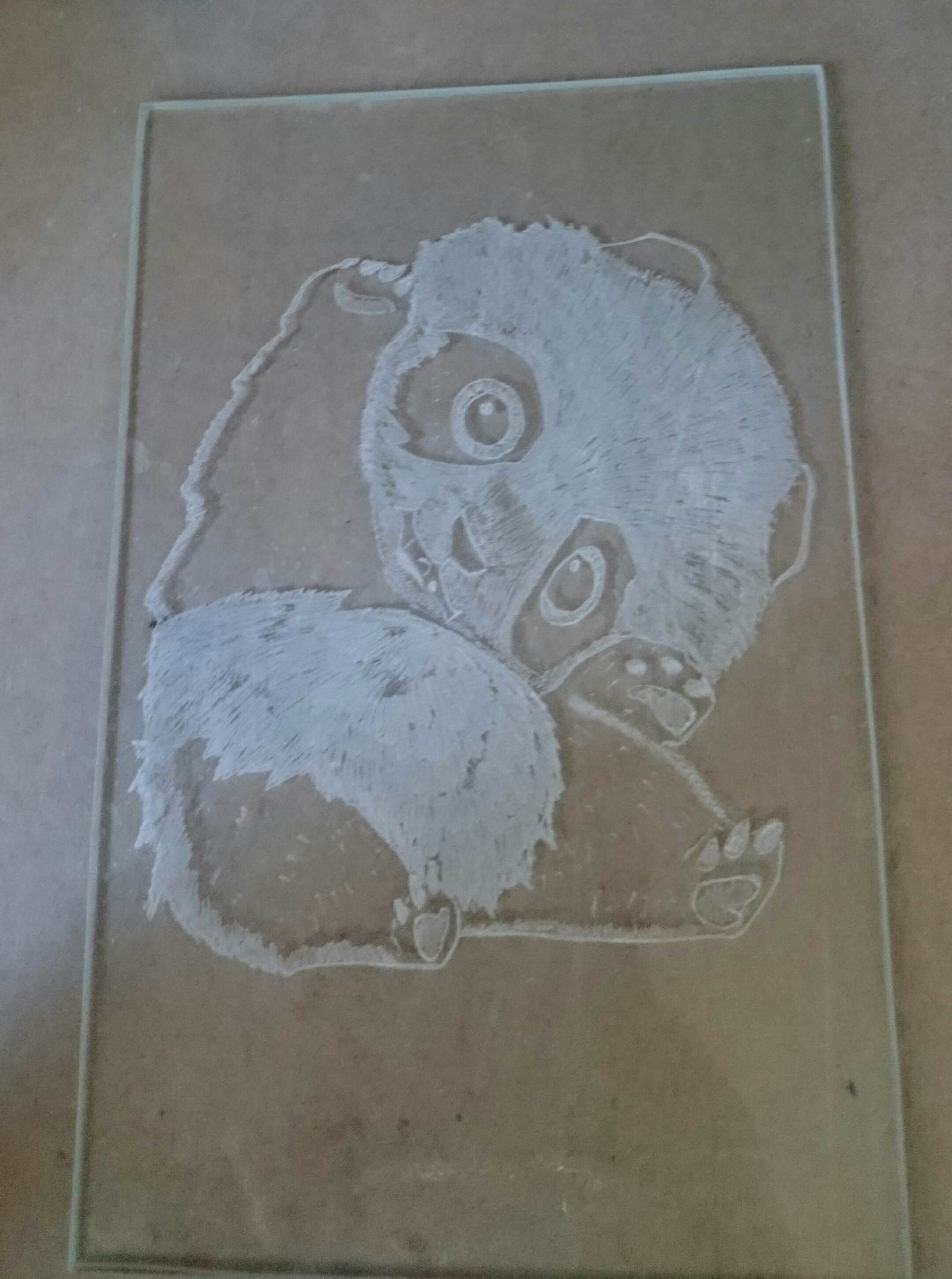 Panda - My, With your own hands, Engraving, Friday tag is mine, Longpost