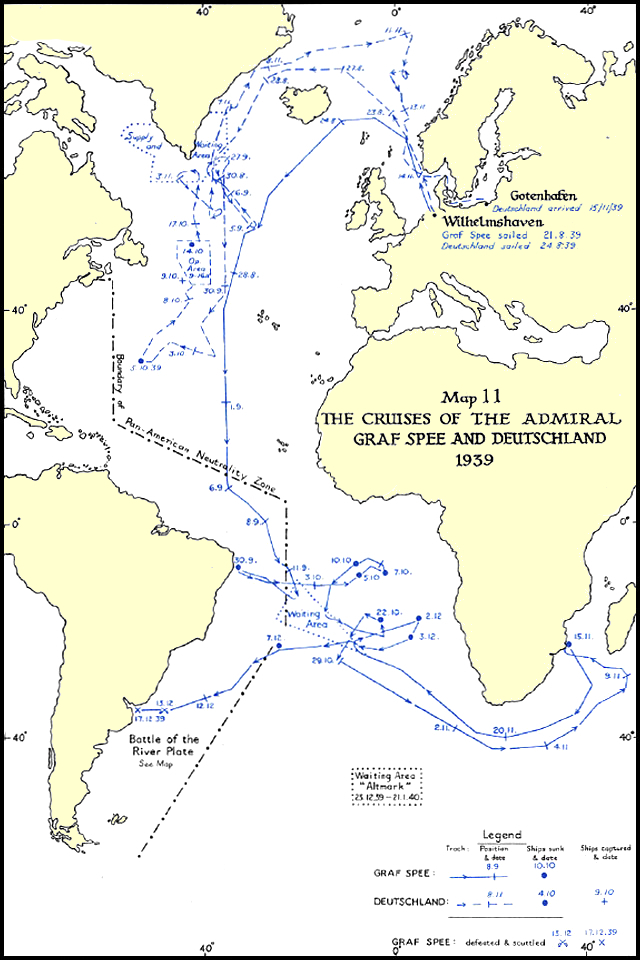 Battle of the Atlantic. - My, Battle of the Atlantic, Kriegsmarine, The Second World War, Longpost, Fleet, Admiral Graf Spee