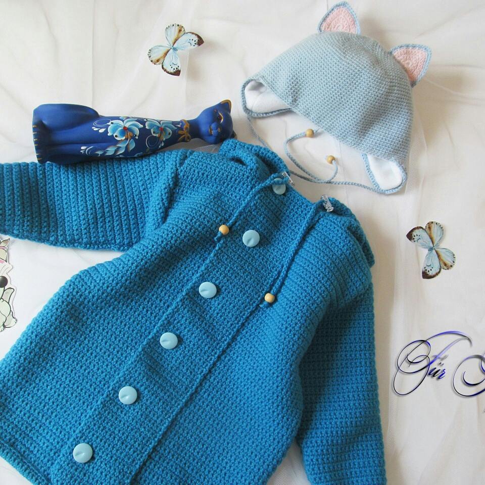 Knitted coats for children - My, Crochet, Beads, Knitting, Handmade, Copyright, Longpost