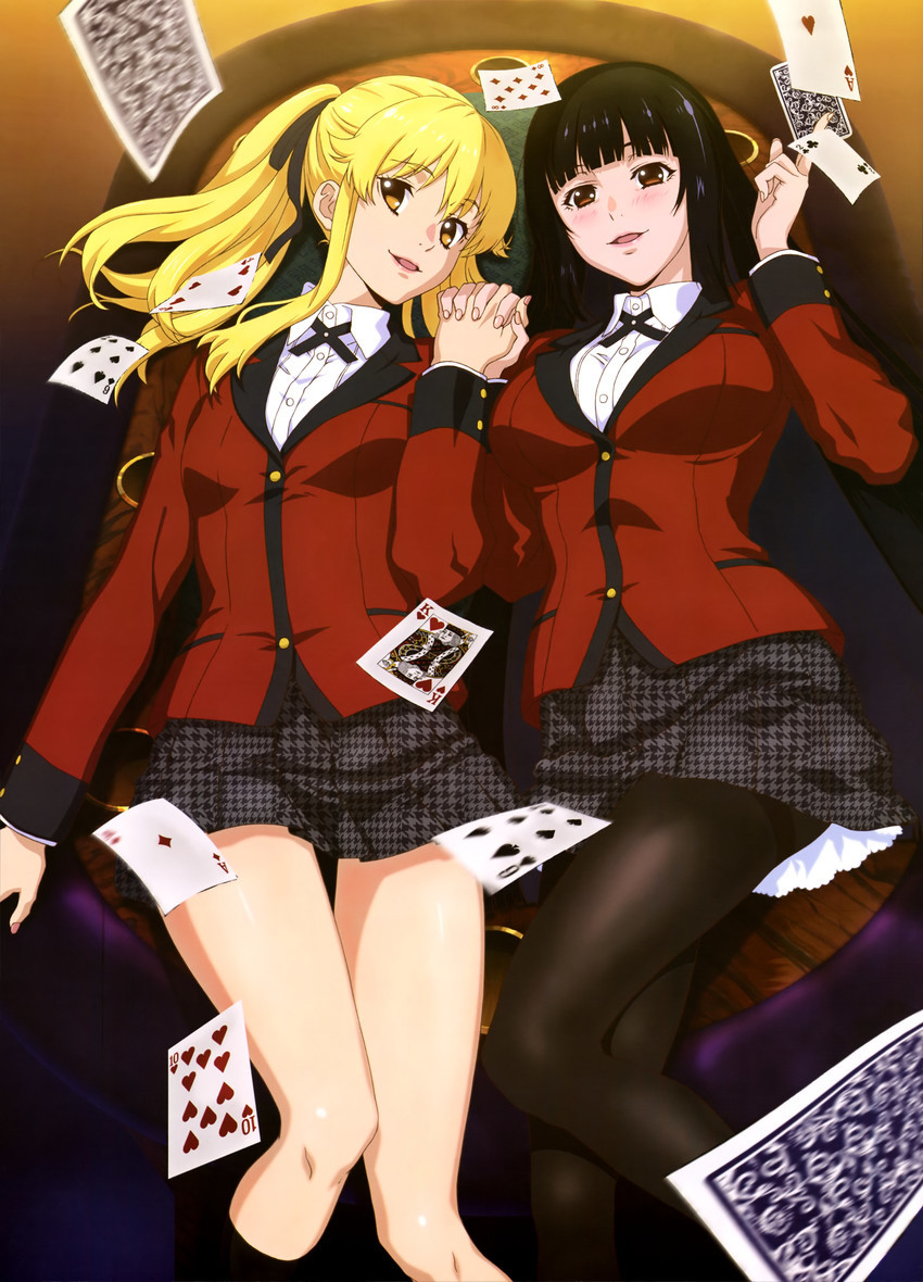 Азартные тян. - Аниме, Anime Art, Kakegurui, Jabami yumeko, Saotome Meari