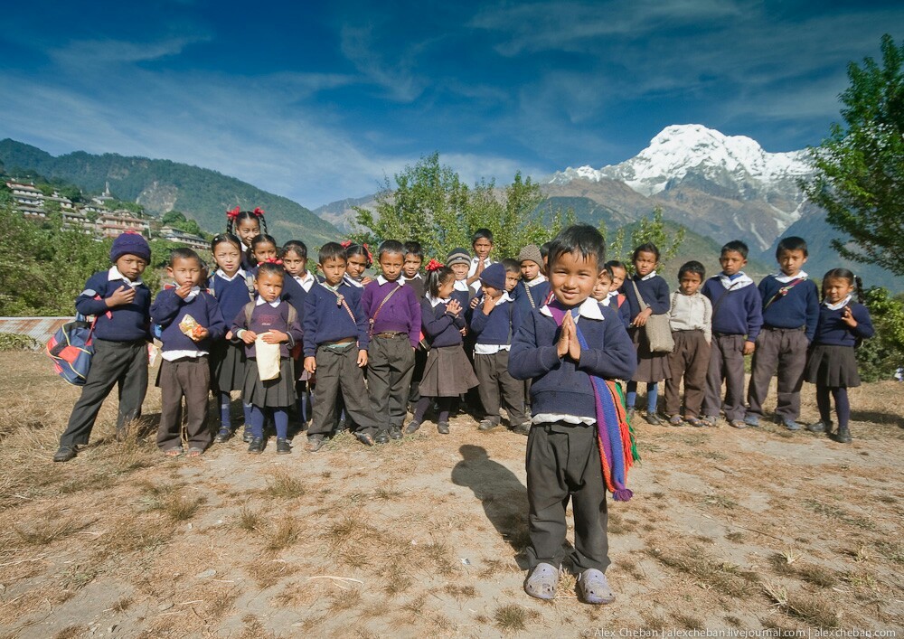 Nepalese class - School, Children, Longpost, Nepal