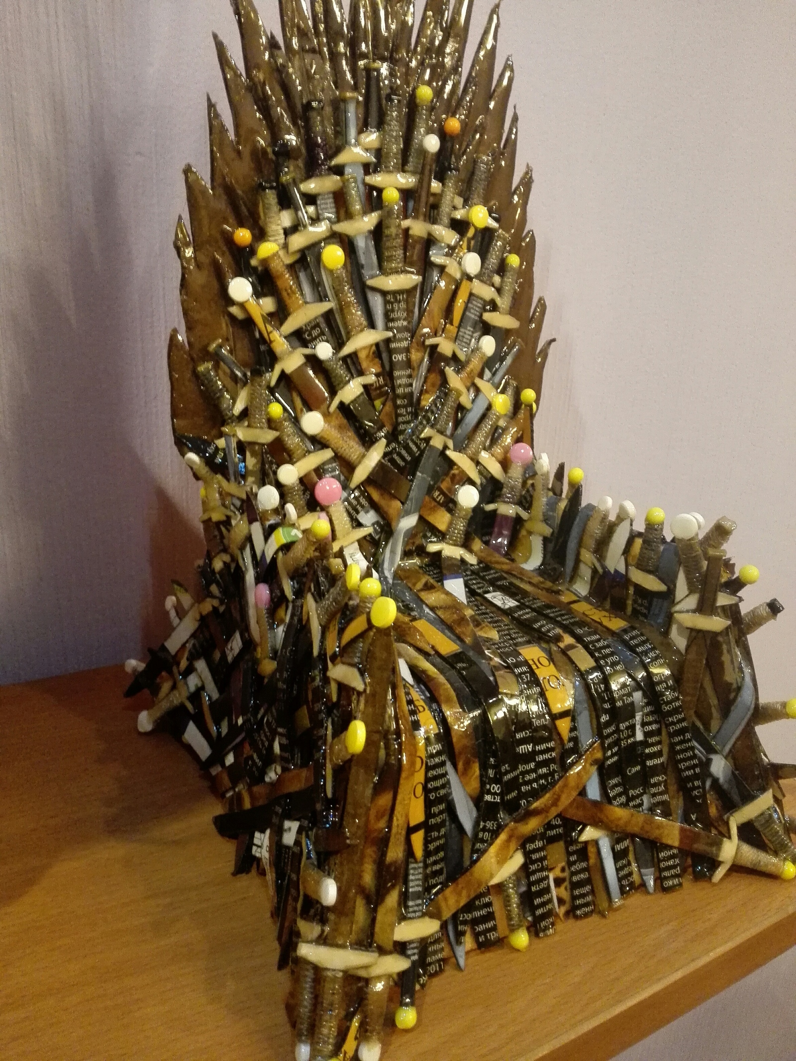 The Iron Throne from Game of Thrones - My, Game of Thrones, Handmade, Crafts, With your own hands, Longpost