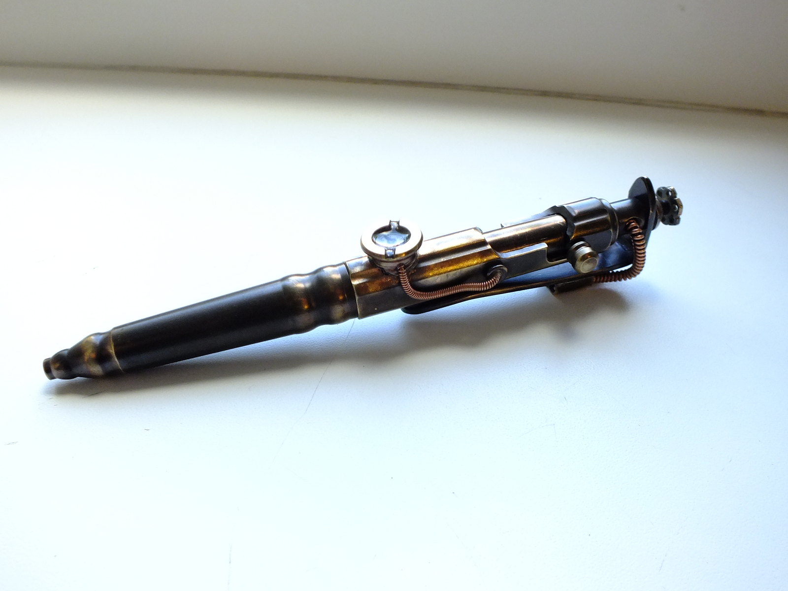 Шариковая авторучка стимпанк) - Моё, Ручка, Стимпанк, Steampunk pen, Рукоделие без процесса, Длиннопост