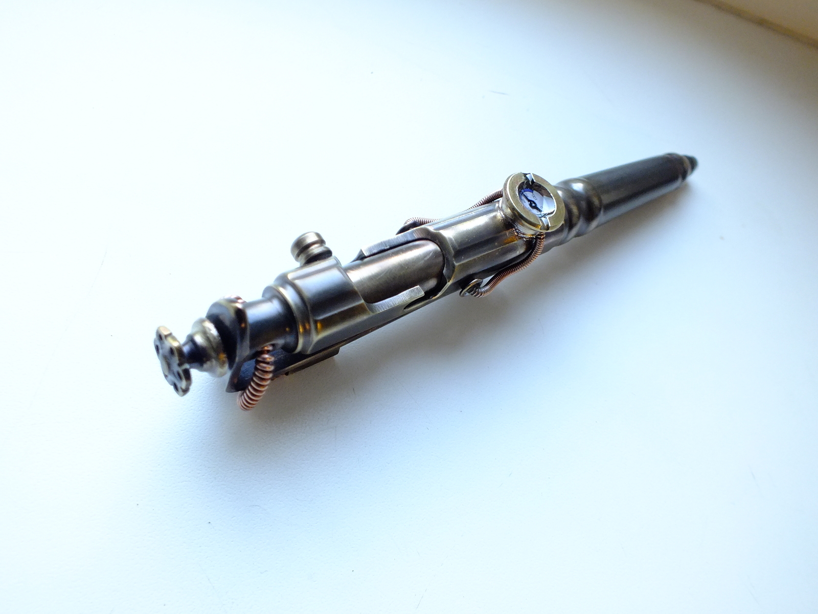 Шариковая авторучка стимпанк) - Моё, Ручка, Стимпанк, Steampunk pen, Рукоделие без процесса, Длиннопост