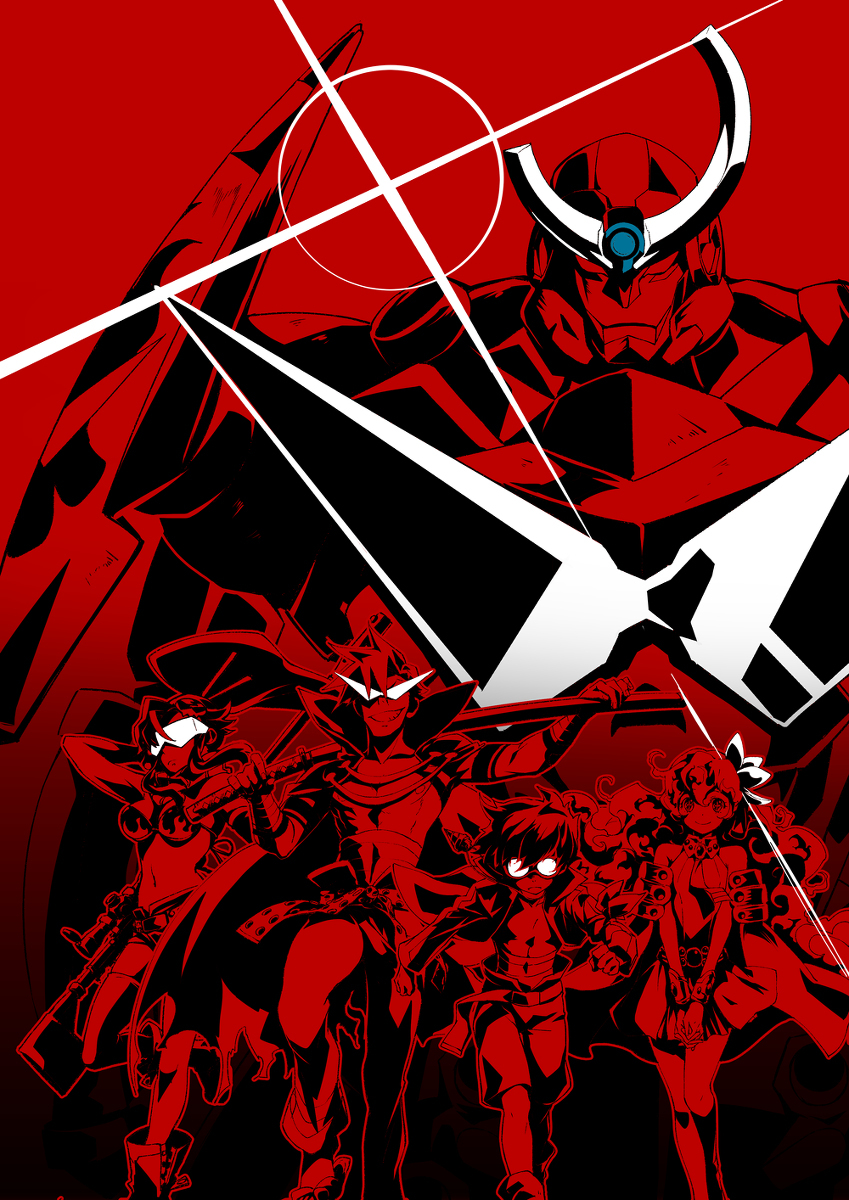 Tengen Toppa Gurren Lagann by umapan - Anime art, Anime, Gurren lagann, Kamina, Simon, Yoko Littner, Viral, , Longpost