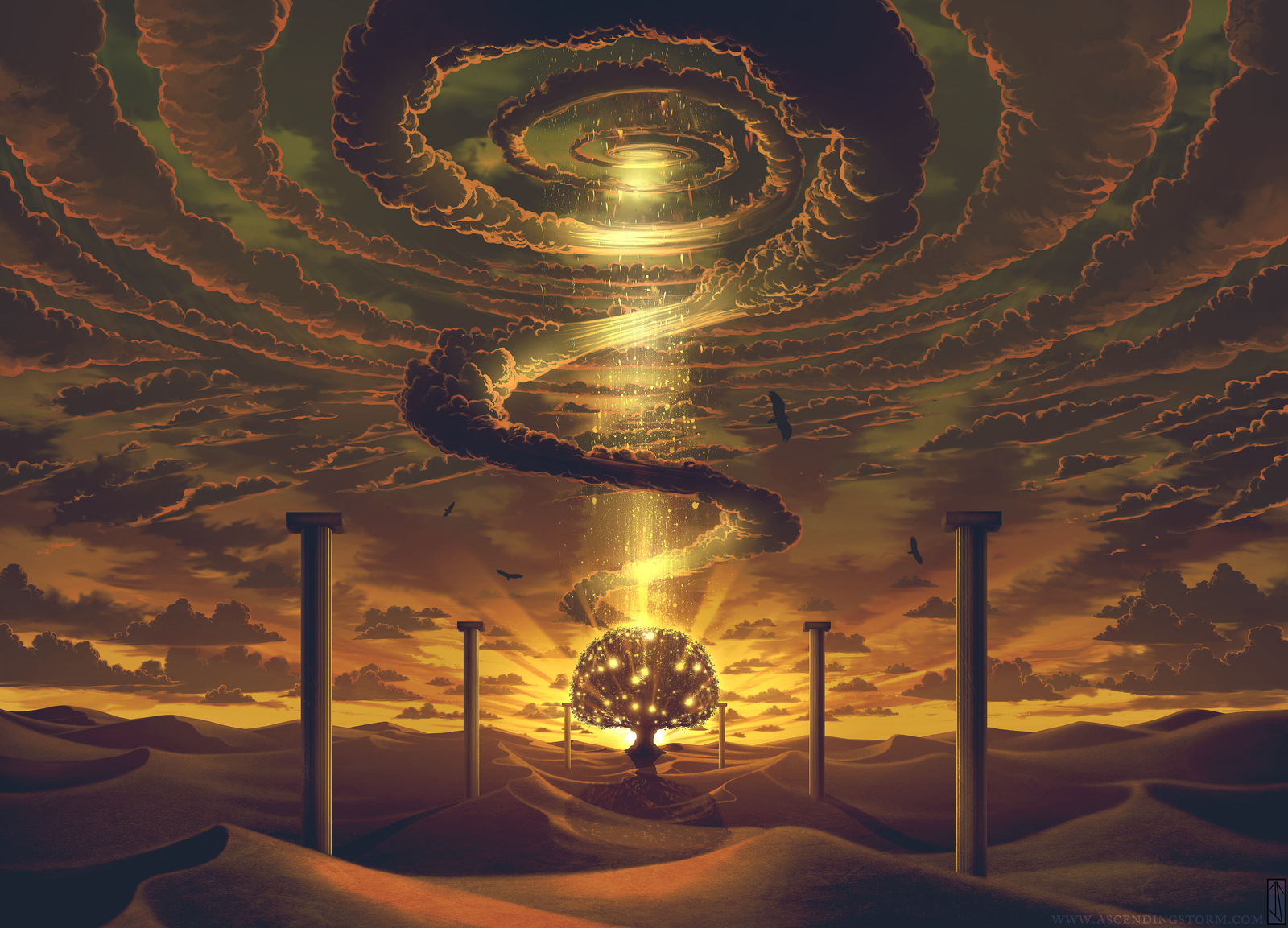 Работы Jeffrey Smith - Ascending-Storm, Jeffrey Smith, Арт, Рисунок