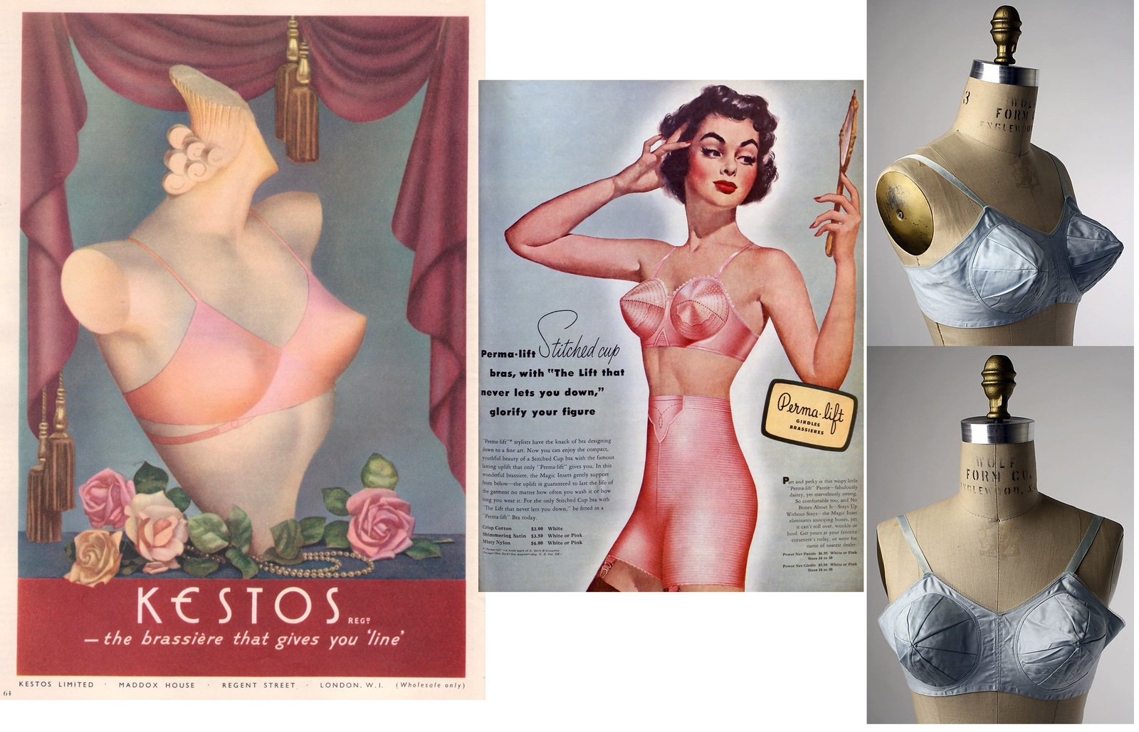 Trend 1940-1950 - Girls, Retro, A selection, Past, 20th century, Interesting, Fashion, Bra, Longpost