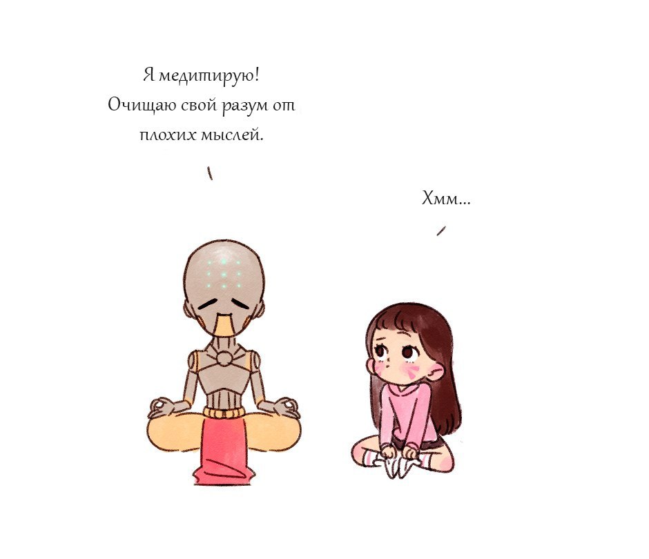 Diva relax with zenyatta - Overwatch, Comics, Dva, Zenyatta, , Longpost