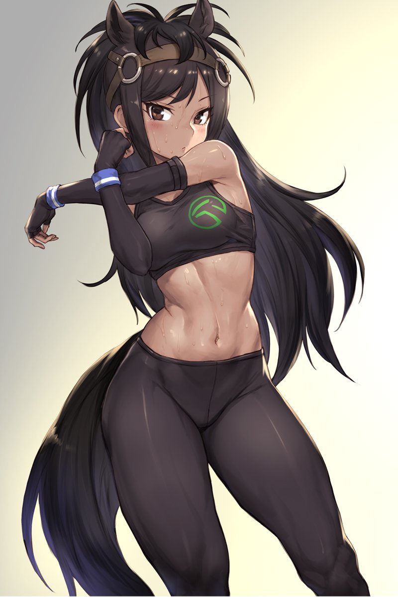 Brown Thoroughbred - Anime Art, Аниме, Kemono Friends, Brown thoroughbred, Guchico