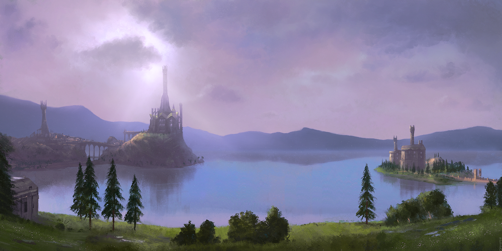 Through the Middle Earth. - Lord of the Rings, Middle earth, Art, Tolkien, Lotro, , Longpost