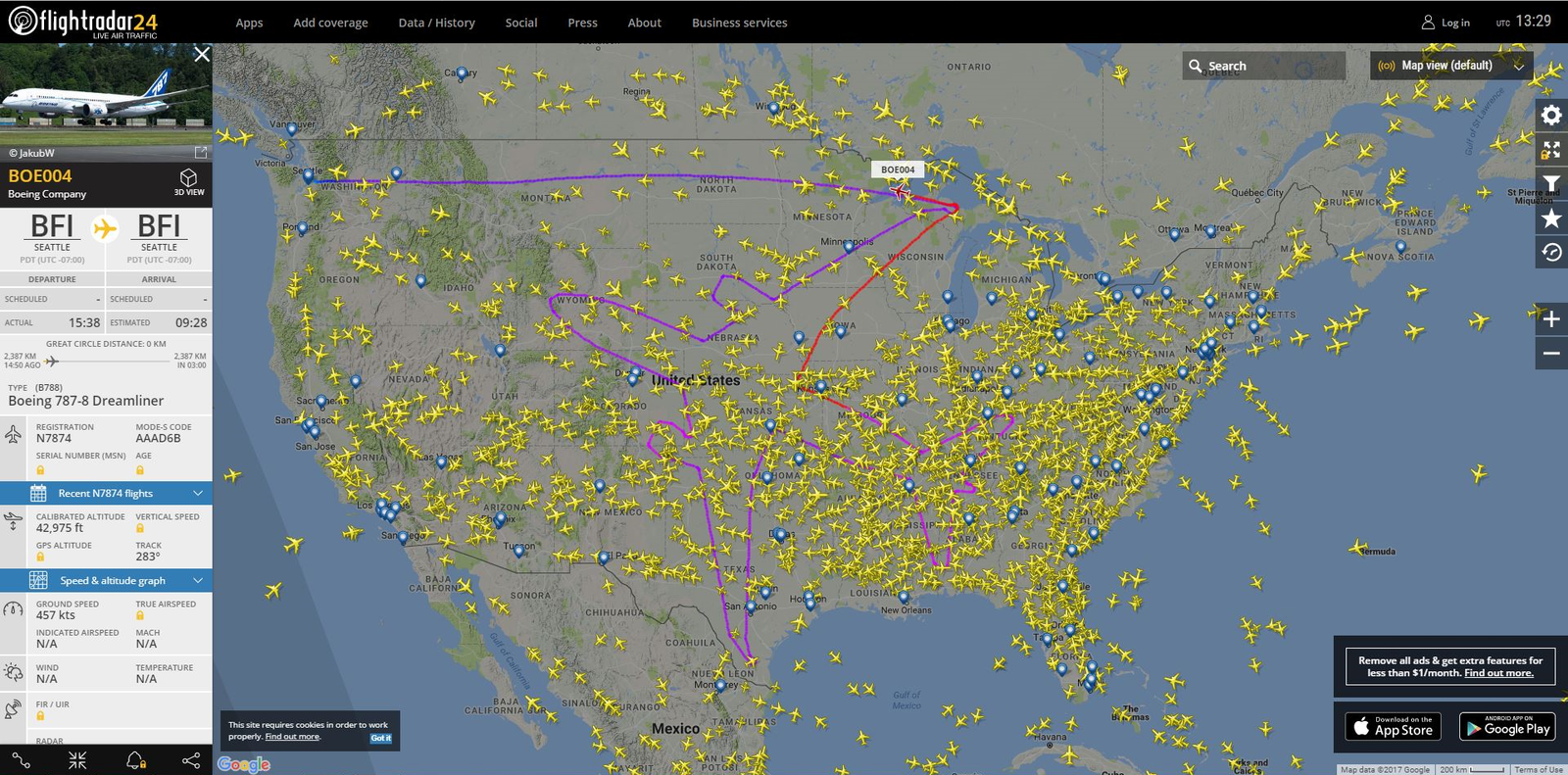 Boeing 787-8 Dreamliner - Boeing 787 Dreamliner, Flightradar24, Aviation